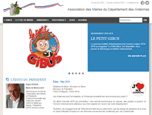 Tablet Screenshot of maires08.fr